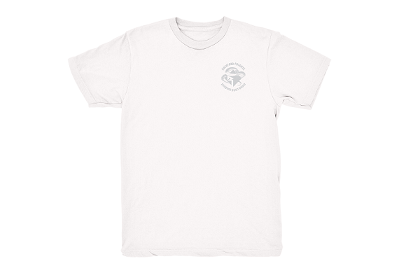  POP-SNAKE19-XL / White T-Shirt with Grey Diamond-R logo and Snake Design (XL)